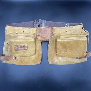 Vintage Atchison Tool Belt‎ A427-PG Leather Carpenter Apron Multiple Pouches USA